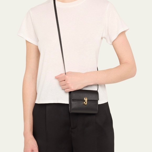 SAVETTE Symmetry Wallet Bag in Black Grained Calfskin Leather - Picture 11 of 12